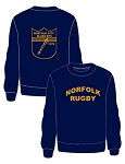 NORFOLK BLUES RUGBY RUSSELL DRI-POWER® FLEECE CREW SWEATSHIRT NAVY